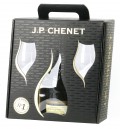 Jean Paul Chenet: Gift set "Chardonnay. Reserve. Premier de Cuvee. Pays d‘Oс. J.P.Chenet" + 2 goblet Подарочный набор "Шардоне. Резерв. Премьер де Кюве. Пеи д‘Ок. Ж.П.Шене" + 2 бокала